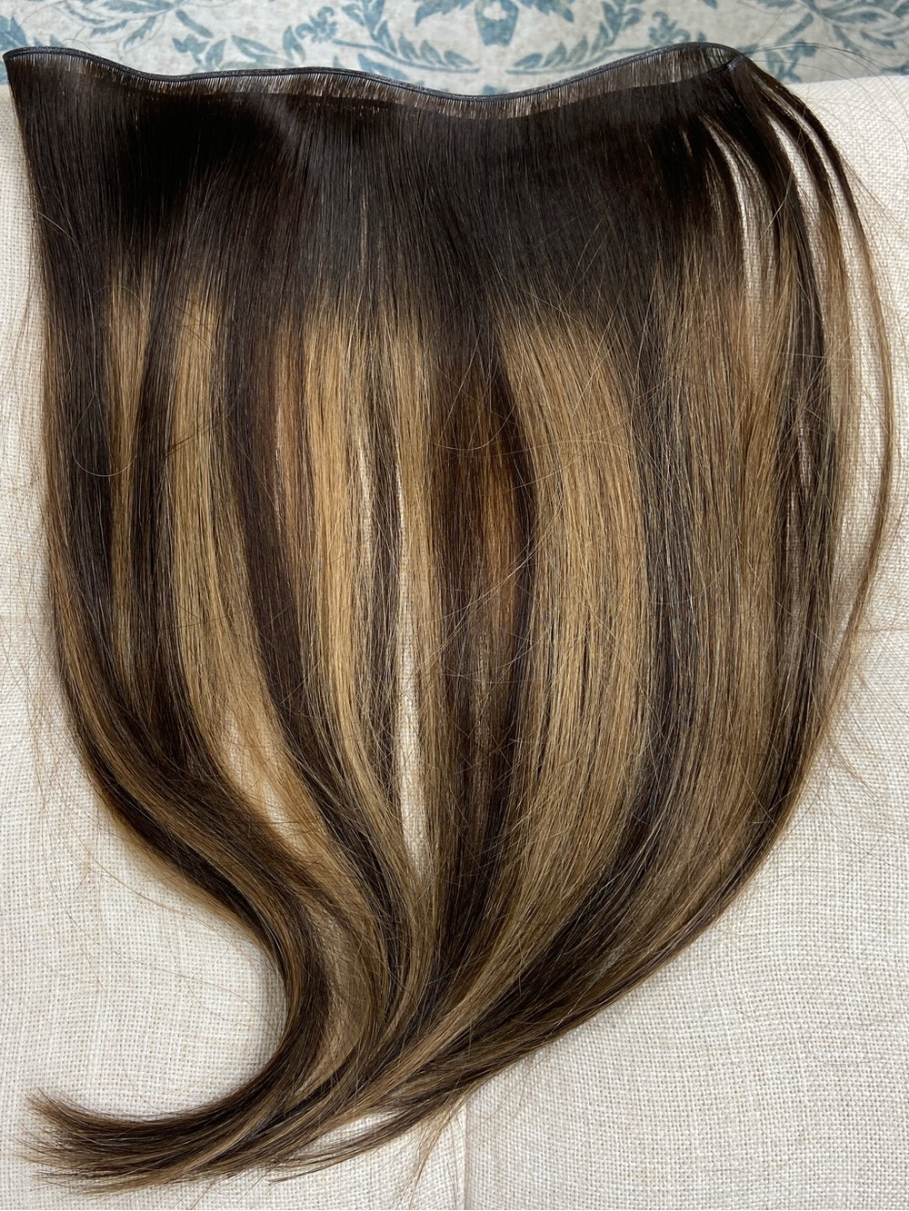 BELLAMI Chocolate Almond Crunch 16” Infinity Weft Human Hair 22” Wide NEW